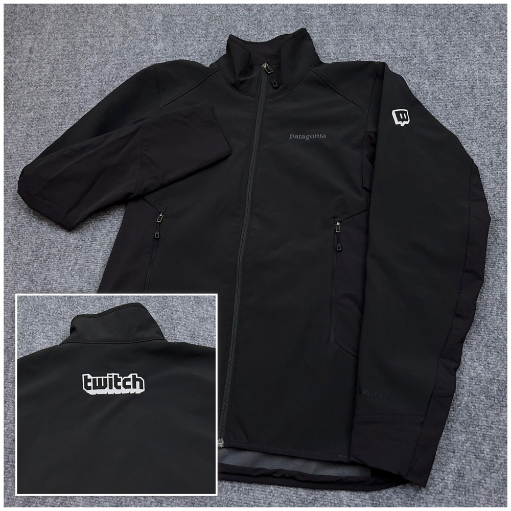 Patagonia Adze Hybrid Jacket Men's Small Black Twitch Creator Polartec 83450